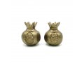 Antique Style Small Pomegranate Gold Color Candlesticks - Yair Emanuel