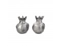 Antique Style Small Pomegranate Silver Color Candlesticks - Yair Emanuel