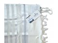 Barak Wool Tallit Prayer Shawl, Lightweight Non slip with Silver Stripes - Talitnia