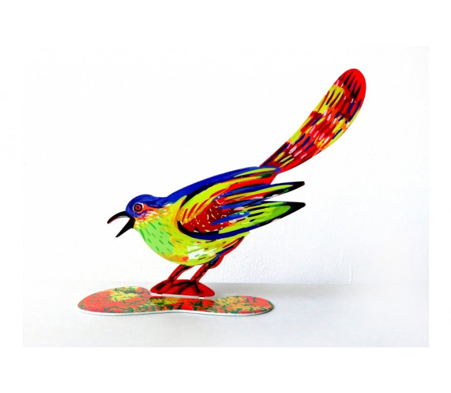 Bird in Love Free Standing Double Sided Sculpture - David Gerstein