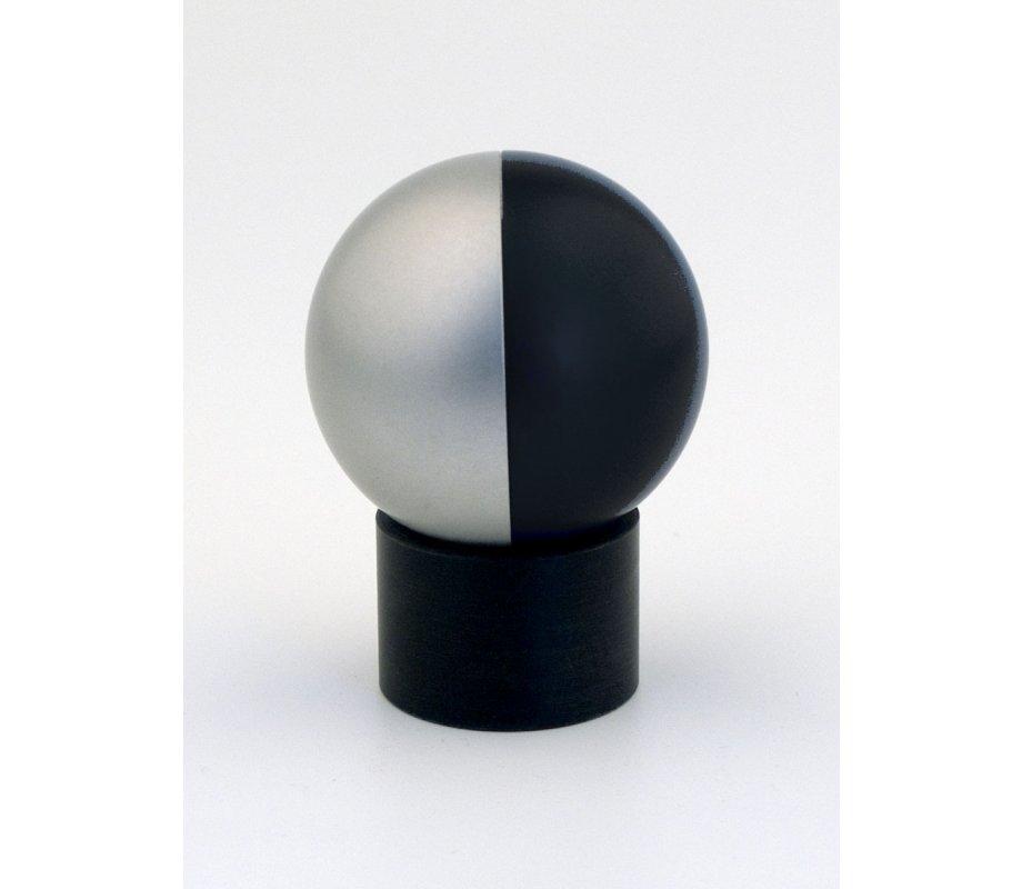 Black Travelling Aluminum Shabbat Candlesticks Ball Series by Agayof