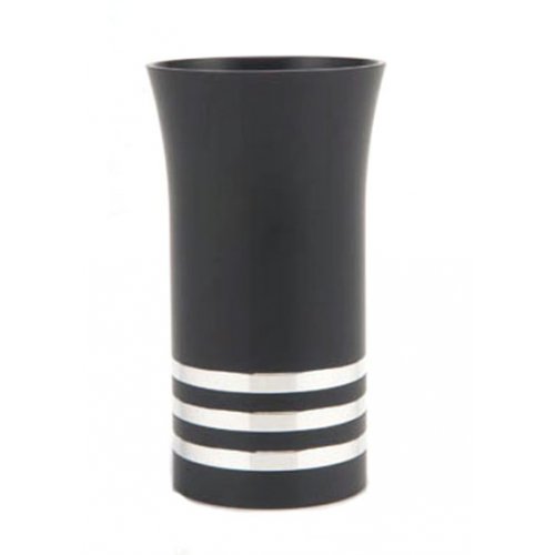 Black-Silver Kiddush Cup by Agayof