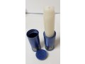 Blue Aluminum Havdalah Set with Silver Jerusalem Band - Yair Emanuel