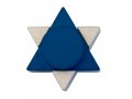 Blue Anodized Aluminum Travel Shabbat Candlesticks, Star of David - Avner Agayof