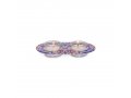 Blue Eastern Flower Design Glass and Metal Candle Holders for Tea Lights - Yair Emanuel