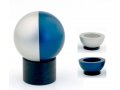 Blue Travelling Aluminum Shabbat Candlesticks Ball Series by Agayof