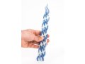 Blue and White Handcrafted Beeswax Braided Havdalah Candle