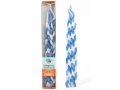 Blue and White Handcrafted Paraffin Wax Braided Havdalah Candle