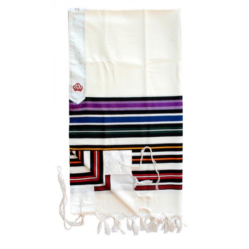 Bnei Ohr Josephs Coat Tallit Rainbow Colors by Talitnia