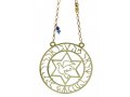 Brass Wall Hanging Dove in Star of David - Mah Tovu by Shraga Landesman