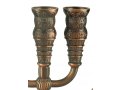 Bronze Seven Branch Menorah, Jerusalem Images - Choice: 5.3 or 8.6 Height