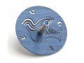 Brushed Aluminum Hanukkah Dreidel Dove of Peace, Pink - Adi Sidler