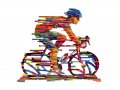 Champion Free Standing Double Sided Bicycle Sculpture - David Gerstein