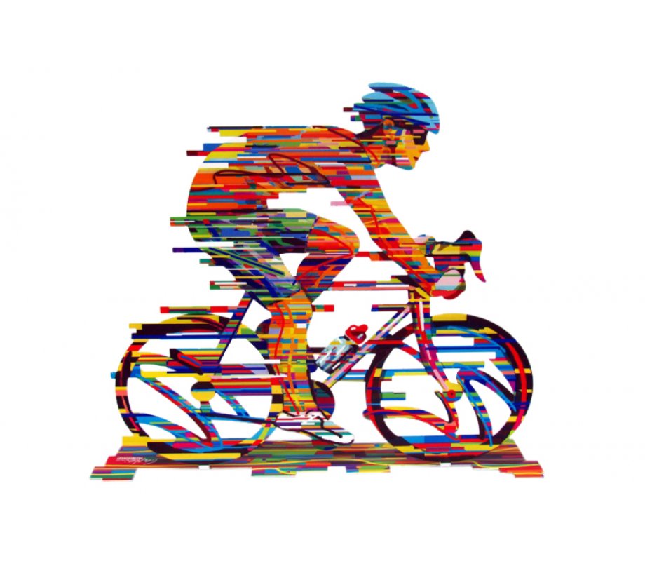 Champion Free Standing Double Sided Bicycle Sculpture - David Gerstein