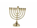 Chanukah Menorah, Brass Classic Design, for Candles - 10 Inches