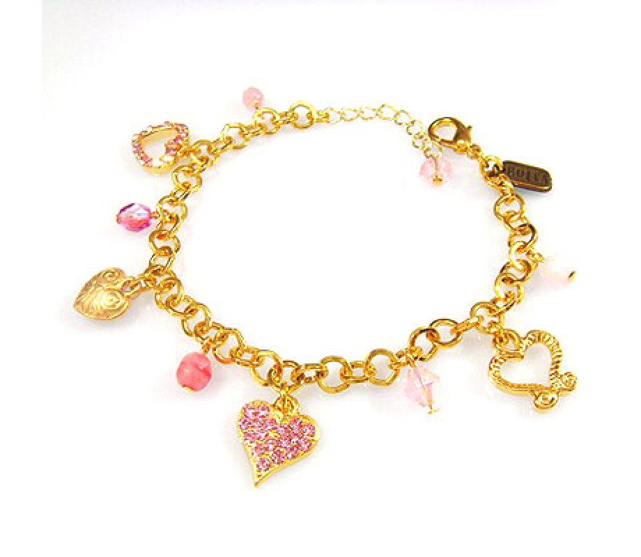 Charm Bracelet with Hearts by Edita