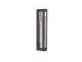 Clear Acrylic Mezuzah Case with Dark Gray Frame, Silver or Gold Shin - Dorit Judaica