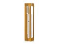 Clear Acrylic Mezuzah Case with Gold Frame, Silver or Gold Shin - Dorit Judaica