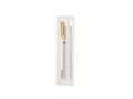 Clear Acrylic Mezuzah Case with White Frame, Silver or Gold Shin - Dorit Judaica