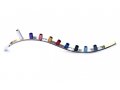 Colorful Curving Slide Magnet Hanukkah Menorah - Laura Cowan