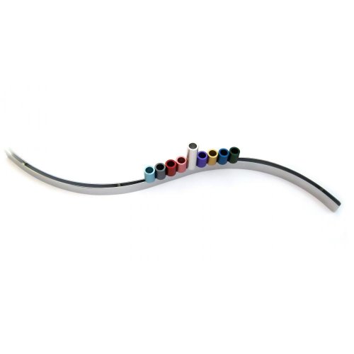 Colorful Curving Slide Magnet Hanukkah Menorah - Laura Cowan