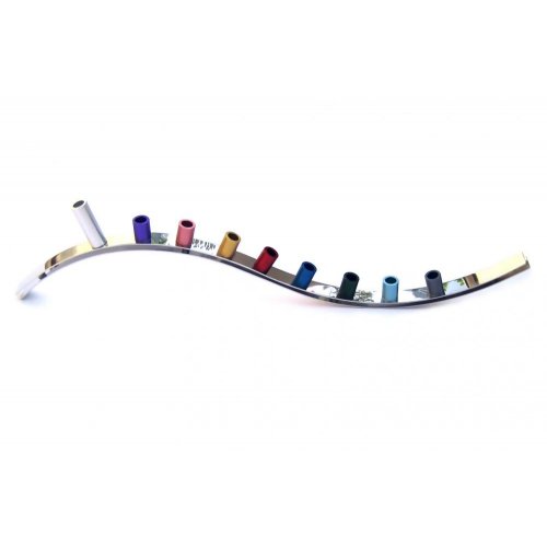 Colorful Curving Slide Magnet Hanukkah Menorah - Laura Cowan