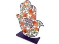 Colorful Standing Hamsa Blessings - Hebrew by Dorit Judaica