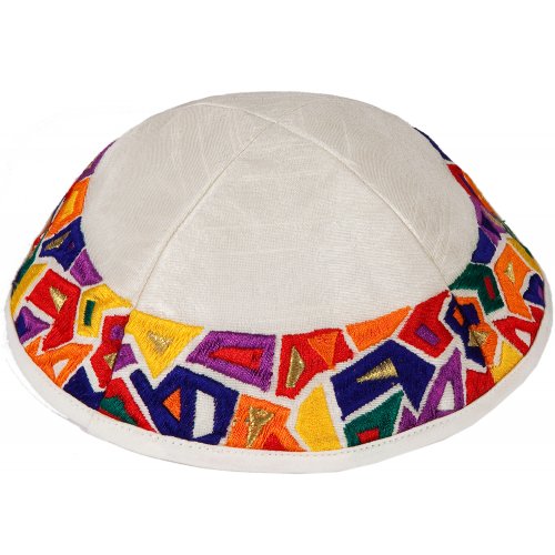 Colorful Stripes and Mosaic Star of David Tallit Set - Yair Emanuel