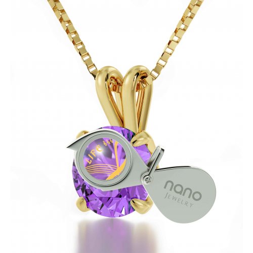 Colorful Swarovski Music Necklace in Gold Frame - Nano Gold