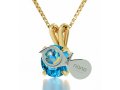 Colorful Swarovski Music Necklace in Gold Plate Frame - Nano Gold