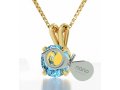 Colorful Swarovski Woman of Valor Necklace in Gold Plate Frame - Nano Gold