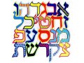 Colorful Wall Plaque of Hebrew Alef Bet Letters, Floating Technique - Dorit Judaica