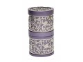 Compact Havdalah Spice Box and Candle Holder with Cutout Design, Purple - Yair Emanuel
