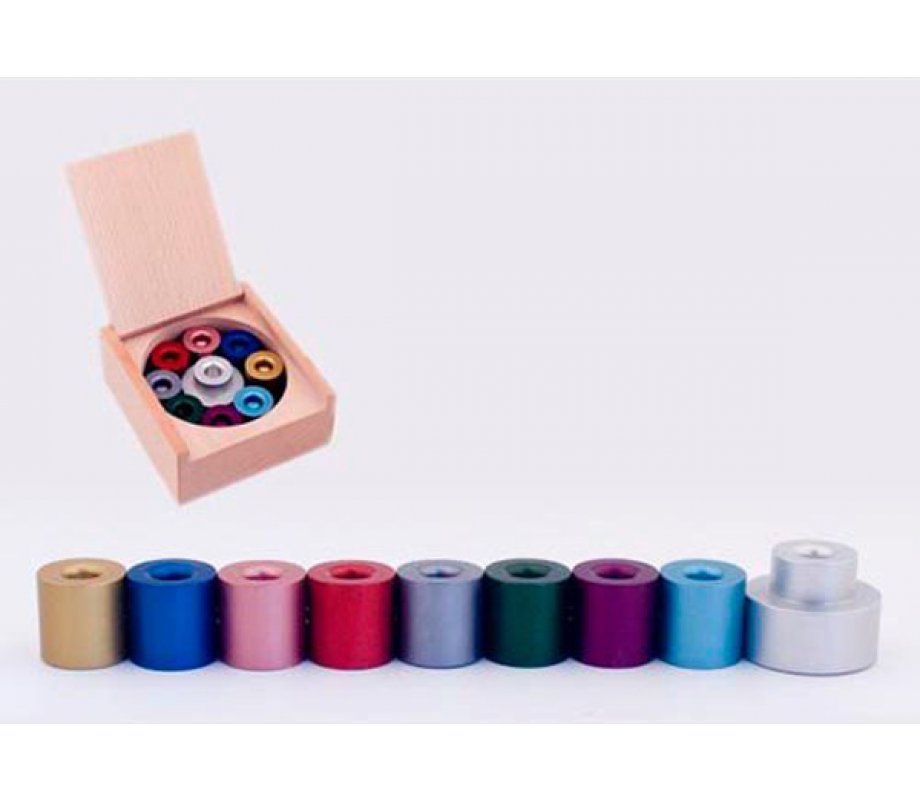 Compact Modular Menorah with Storage Box, Colorful - Agayof