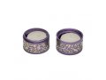 Compact Travelling Candlesticks with Cutout Pomegranates, Purple - Yair Emanuel