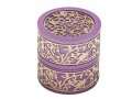 Compact Travelling Candlesticks with Cutout Pomegranates, Purple - Yair Emanuel