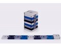 Compact Travelling Menorah in Belt Shape, Shades of Blue - Agayof