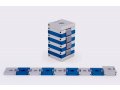 Compact Travelling Menorah in Belt Shape, Shades of Blue - Agayof