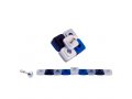 Compact Two in One Dreidel Menorah , Blue and Silver and Black Colors - Agayof