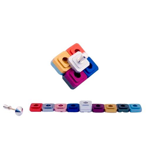 Compact Two-in-One Menorah and Dreidel, Choice of Colors - Agayof