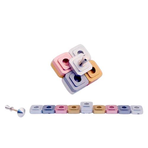 Compact Two-in-One Menorah and Dreidel, Choice of Colors - Agayof