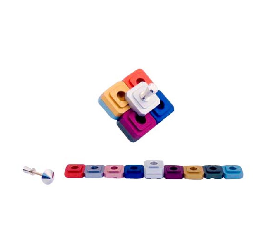 Compact Two-in-One Menorah and Dreidel, Choice of Colors - Agayof