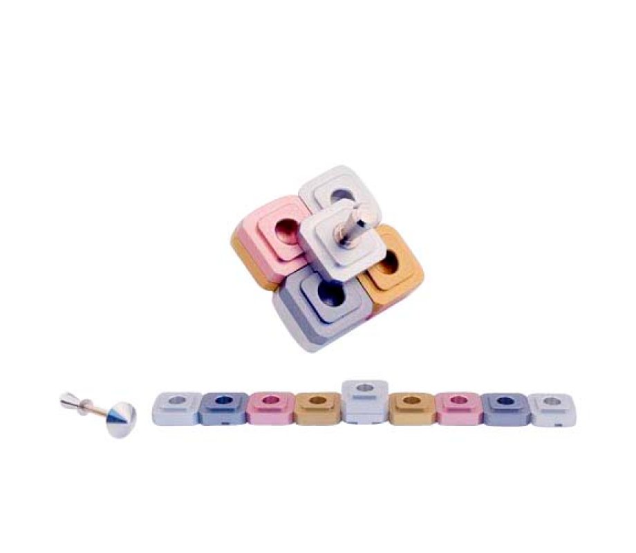 Compact Two-in-One Menorah and Dreidel, Choice of Colors - Agayof