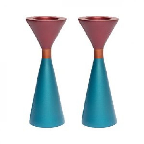 Cone Candlesticks, Two Sided and Two Colored with Choice of Colors - Yair Emanuel
