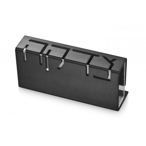 Contemporary Anodized Aluminum Charity Tzedakah Box, Black - Adi Sidler