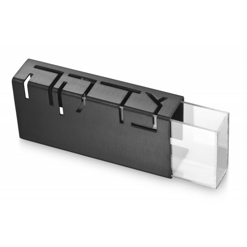 Contemporary Anodized Aluminum Charity Tzedakah Box, Black - Adi Sidler