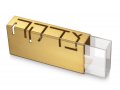 Contemporary Anodized Aluminum Charity Tzedakah Box, Gold - Adi Sidler