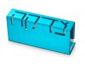 Contemporary Anodized Aluminum Charity Tzedakah Box, Turquoise - Adi Sidler
