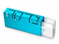 Contemporary Anodized Aluminum Charity Tzedakah Box, Turquoise - Adi Sidler