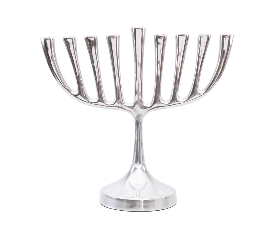 Contemporary Classic Chanukah Menorah, Silver, Three Sizes - Yair Emanuel
